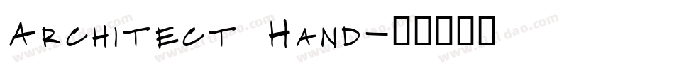 Architect Hand字体转换